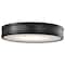 Nuvo Kendall, 14 Inch LED Flush Mount, Matte Black with Alabaster Glass 62/2101 - alternate 2